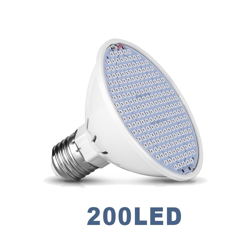 60/126/200/300leds E27 LED Grow Lamp Full Spectrum LED Plant Growth Lamp Indoor Lighting Grow Light Plant E27 Hydroponic System: 200LED