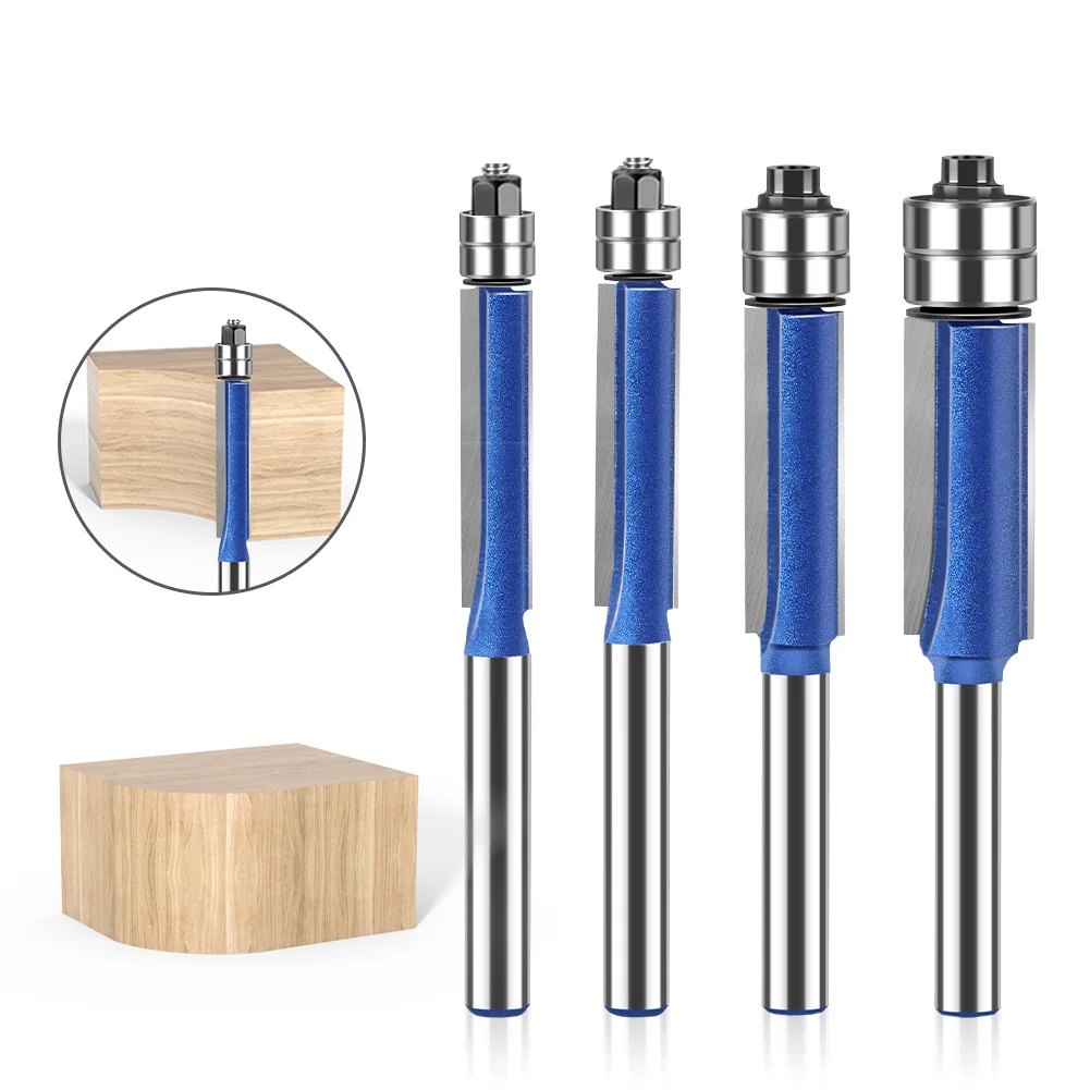 6mm Biaxiale Trimmen Tool Dubbele Lager Carbide Flush Trim Router Bit voor houtsnijwerk Cutter Frees Houtbewerking gereedschap