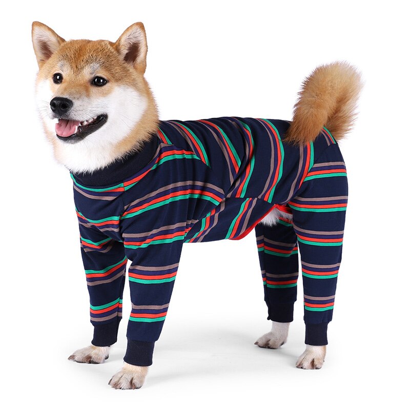 Elastische Hond Jumpsuits Vier Voeten Hond Lichtgewicht Pyjama 4 Benen Hond Onesies T-shirt Pure Pet Kostuum Voor Kleine Medium Grote honden: 02 / 2XL