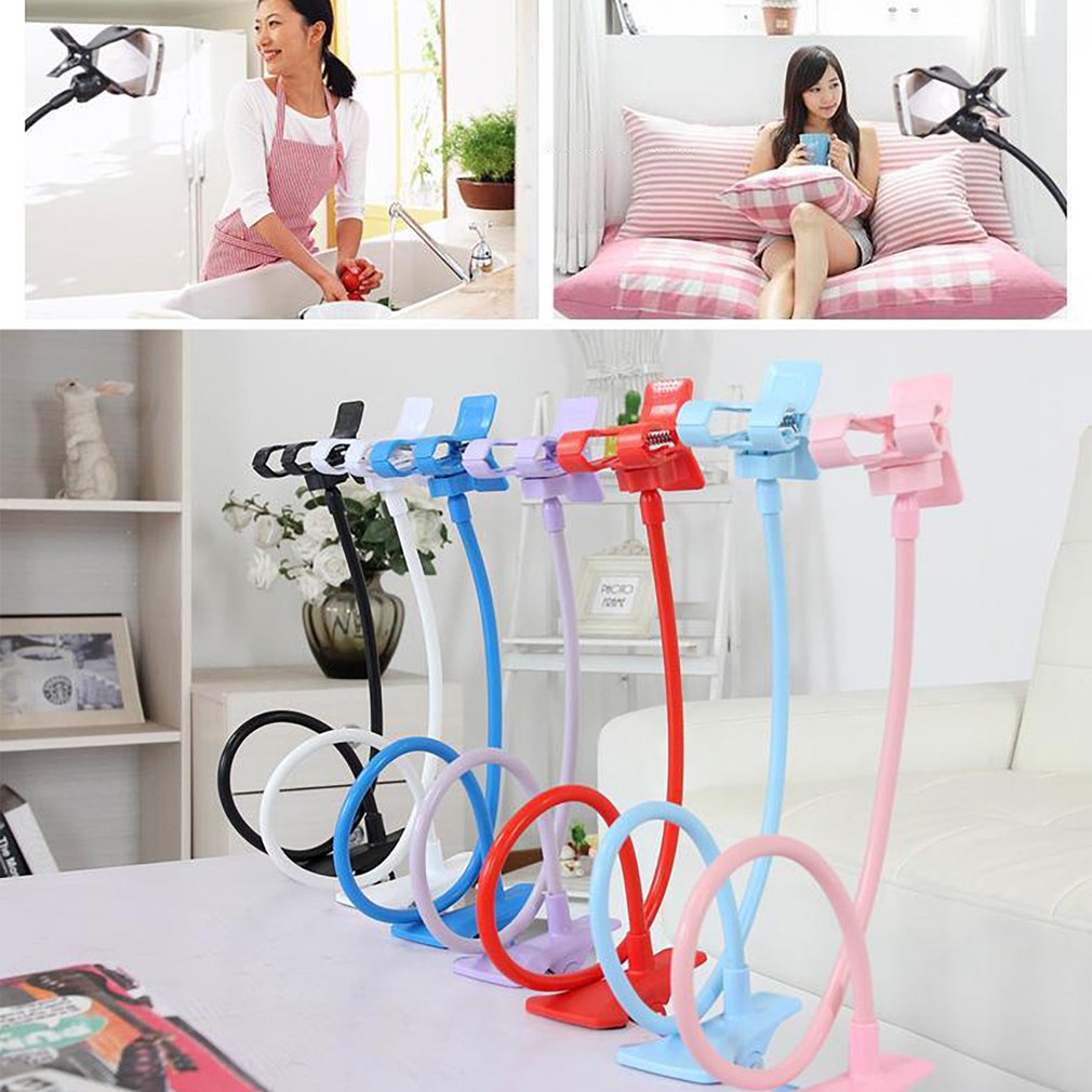 Flexibele 360 rotatieclip mobiele telefoonhouder luie bed desktop beugel montage standaard telefoon clip houder