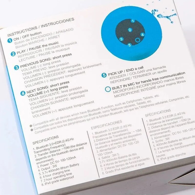 Draagbare Mini Waterdichte Bluetooth Wireless Speaker Mooie Badkamer Handsfree Speaker Wifi Zwembad Party Speaker Gereedschap