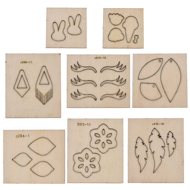 Handmade Multi Shaped Cutter Template Steel Punch Cutting Wood Mold For Leather Crafts DIY Making Tools