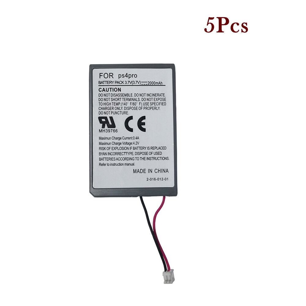 3.7V 2000mAh Battery CUH-ZCT2 or CUH-ZCT2U For Sony PS4 Pro Slim Dual Shock 4 wireless controller Replacement Batteries: 5Pcs