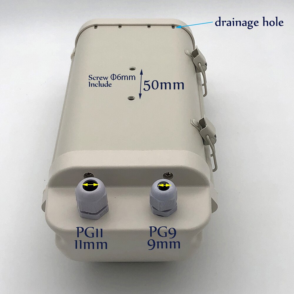 External CCTV Camera Housing Shield Cover Outdoor Waterproof Double Locks Suveillance Camera Housing Case with Clean Windshield