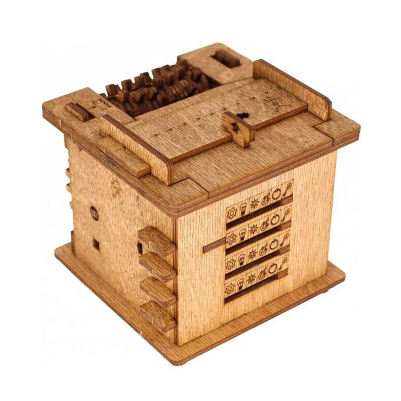 Sequential Discovery Cluebox Logic IQ Wooden Box interactive Puzzles Brain Teasers Game for Adults