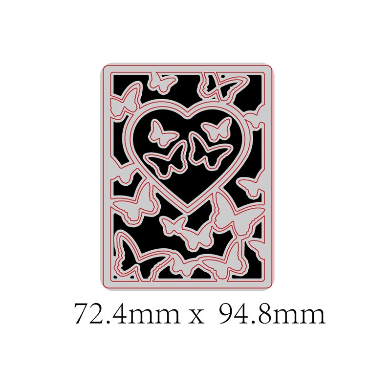 Cat Love Heart Decoration Metal Cutting Die Stencil for DIY Scrapbooking album Embossing DIY Paper Cards Craft: 006