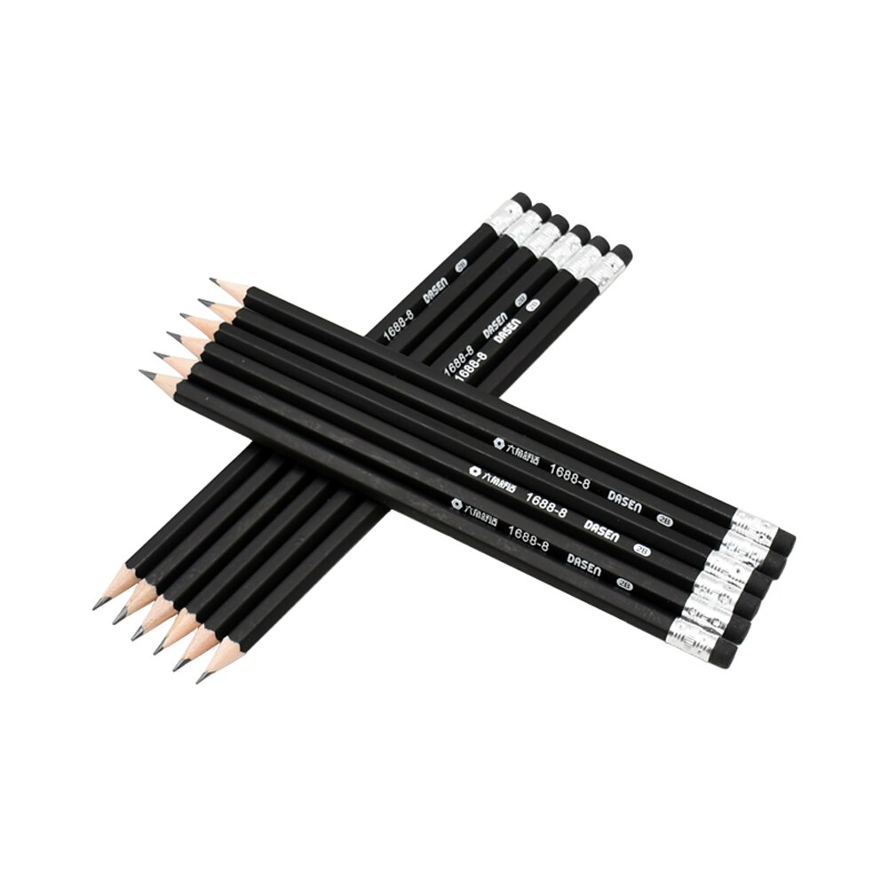 12 Pcs/Set Cartoon 2B Standard Sketch Pencil Set Wooden Pencils Lot Cartoon Art Supplies Stationery for Student Kids School