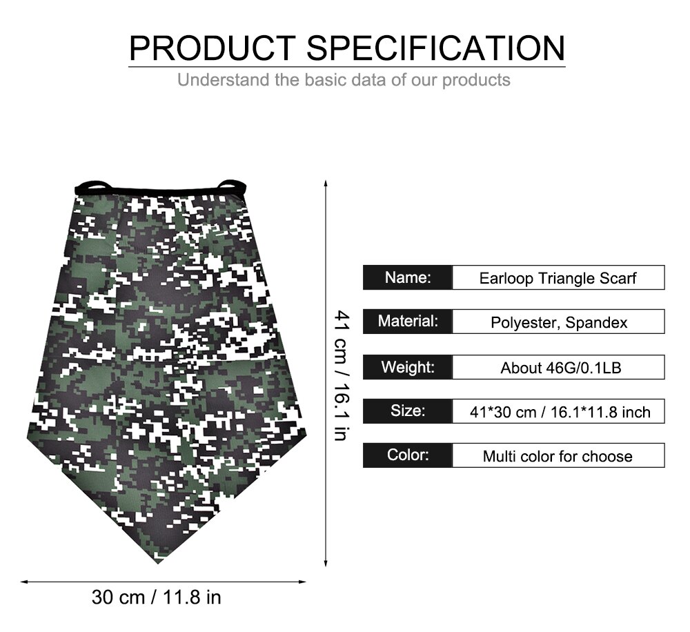 Wosawe Motorfiets Gezichtsmasker Camouflage Bandana Bivakmuts Gezichtsmasker Skiën Skate Rijden Sjaal Ademend Motocross Masker