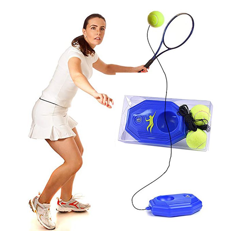 Tennis Ball Trainer Self-study Baseboard Player Training Aids Practice Tool Supply With Elastic Rope Base