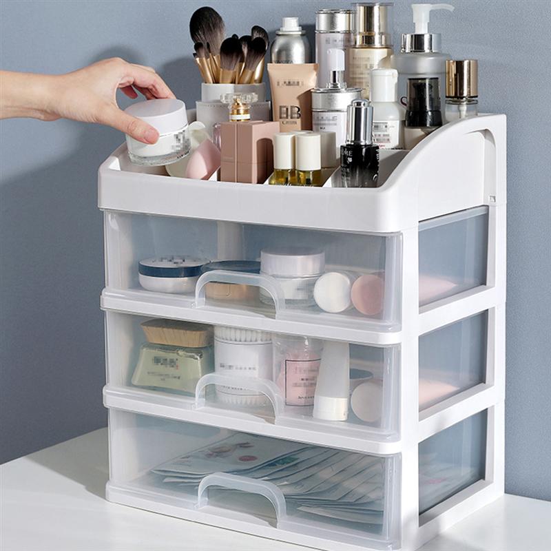 1Pc Plastic Cosmetische 3 Layer Lade Organizer Make Container Desktop Diverse Storage Case