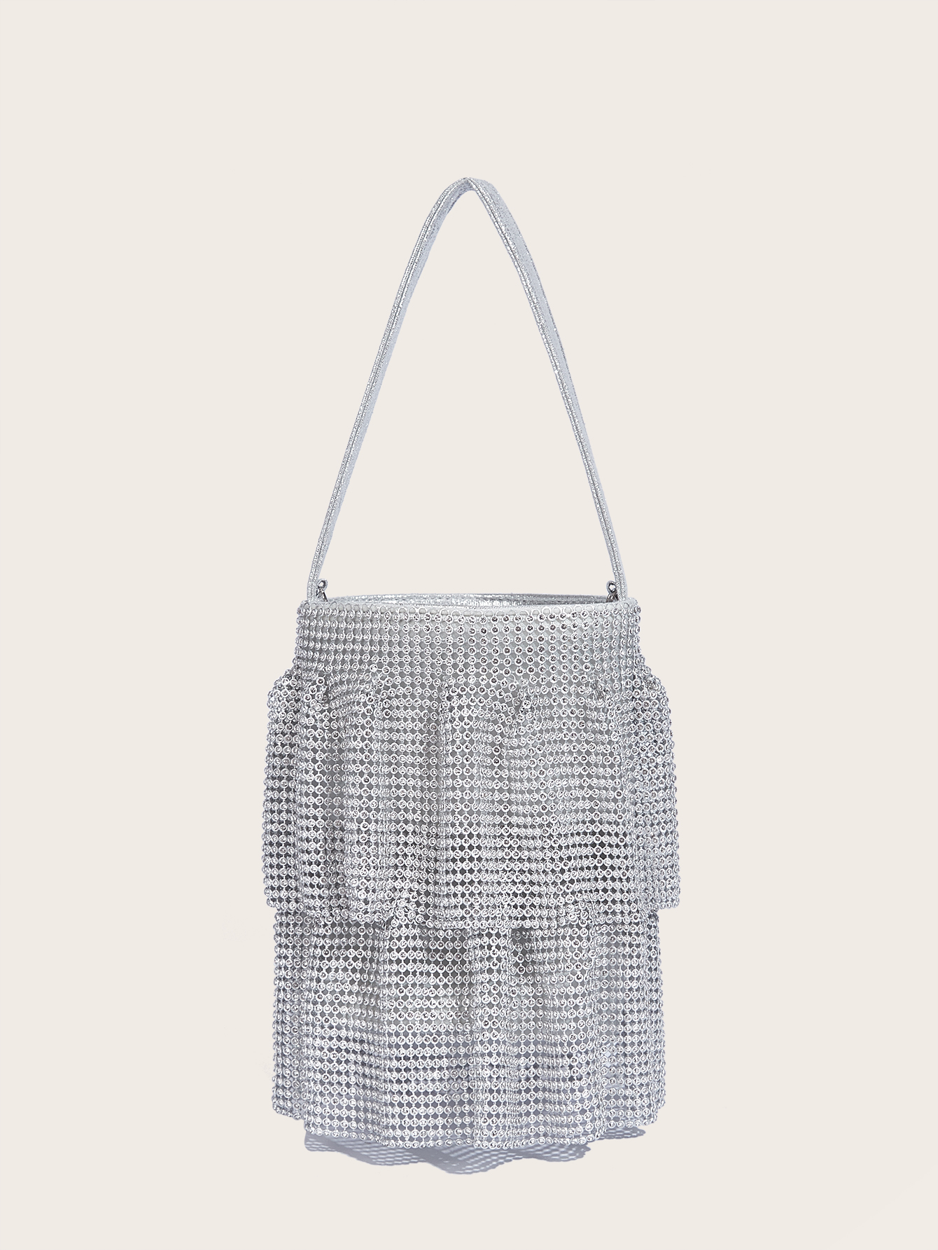 Luxe Avondtas Sprankelende Strass Party Tas Voor Dames Modieuze Gouden Handtas Met Trekkoord Schoudertas