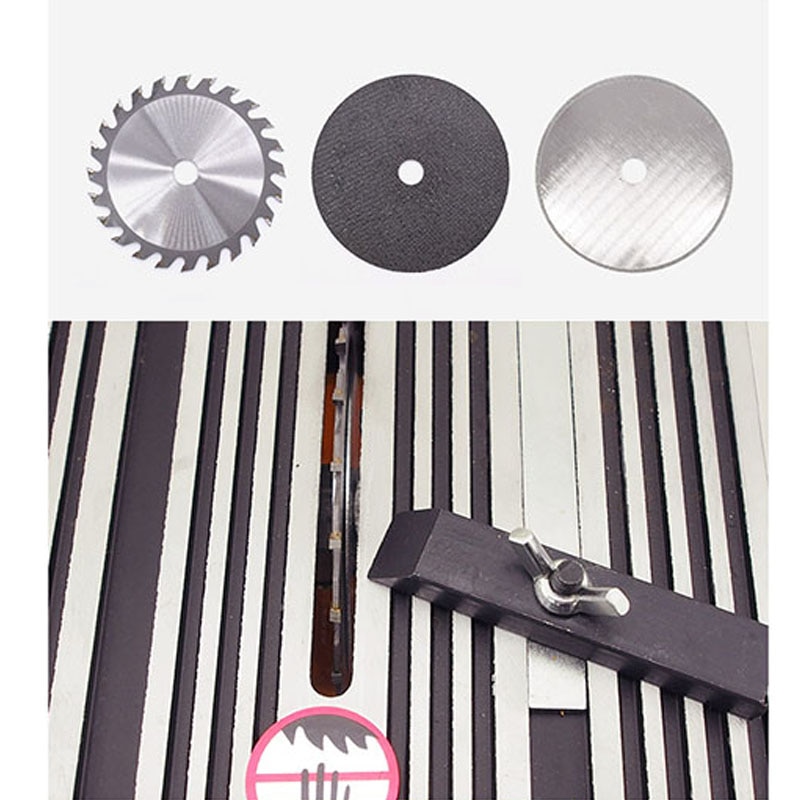1pc 220V/110V 60W Mini Table Saw Mini Bench Saw Alloy Blade Diamond Blade Cuts Stone Wood Copper Aluminium Lead EU plug US plug