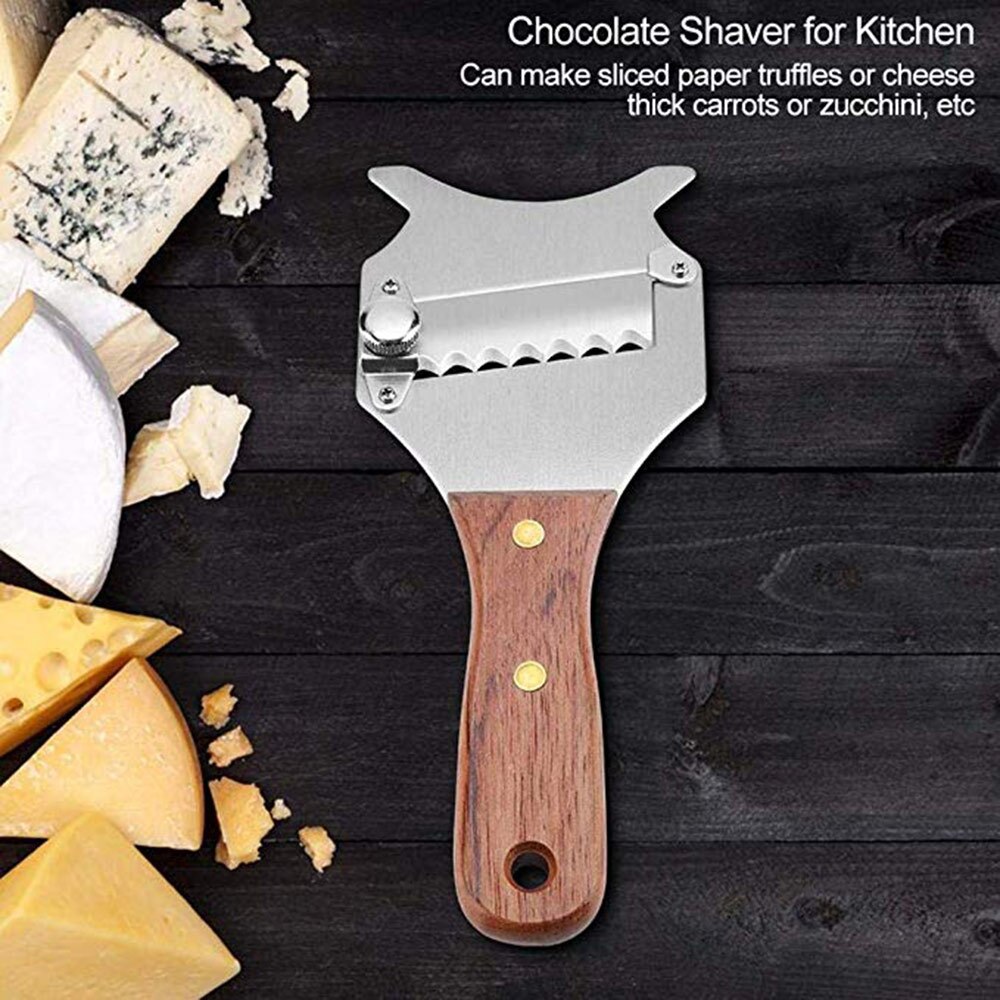 Rustfrit stål trøffel osteskærer justerbar klinge chokolade barbermaskine bølget blad køkkenudstyr tilbehør tilbehør dessertkniv