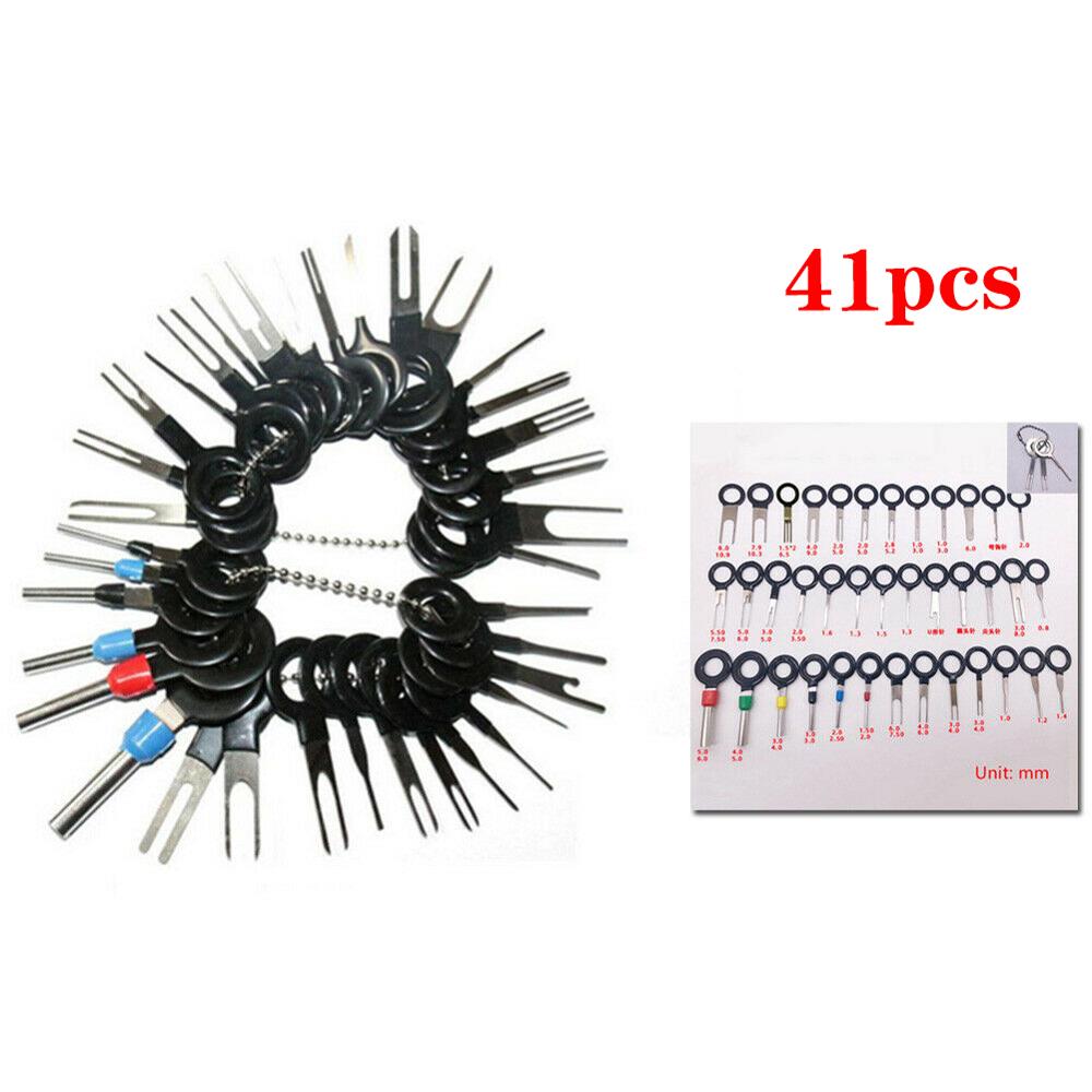 41pcs Car Terminal Removal Kit Wiring Crimp Connector Pin Extractor Puller Terminal Repair Tools