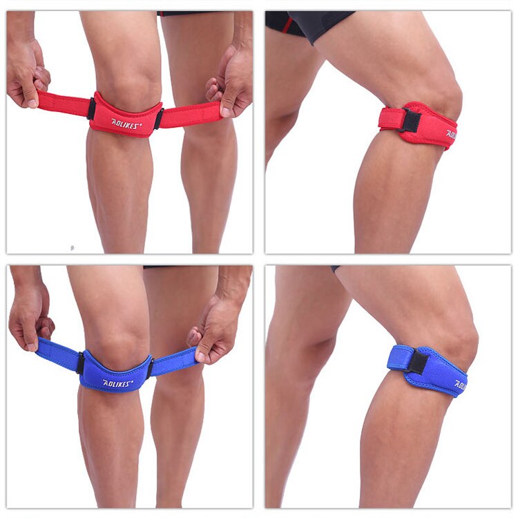 AOLIKES-rodillera ajustable para deportes al aire libre, soporte de rodilla para correr, funda para rótula, gorra de protección, estabilizador de baloncesto, previene daños, 1 ud.