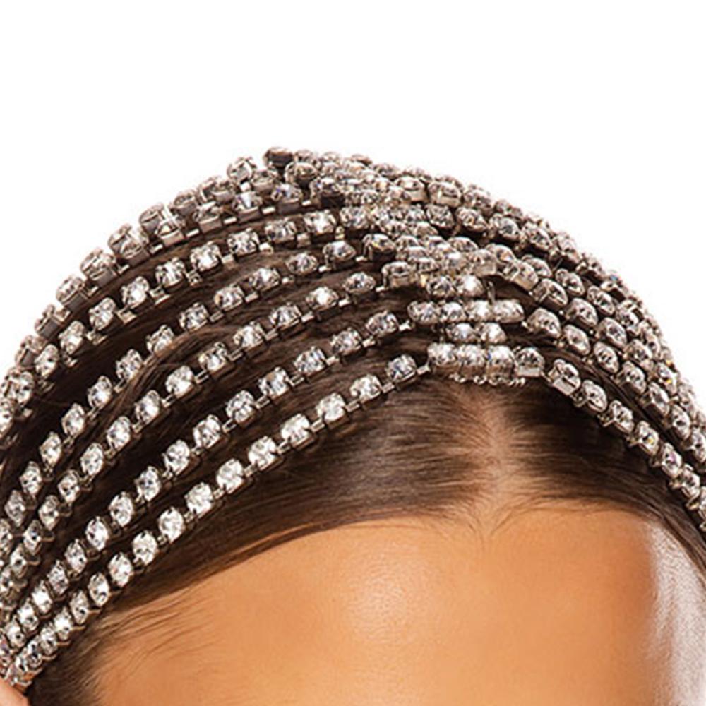 Stonefans Lange Quaste Strass Kopf Kette Headwear für Frauen Kristall Hochzeit Haar Zubehör Braut stirnband Schmuck