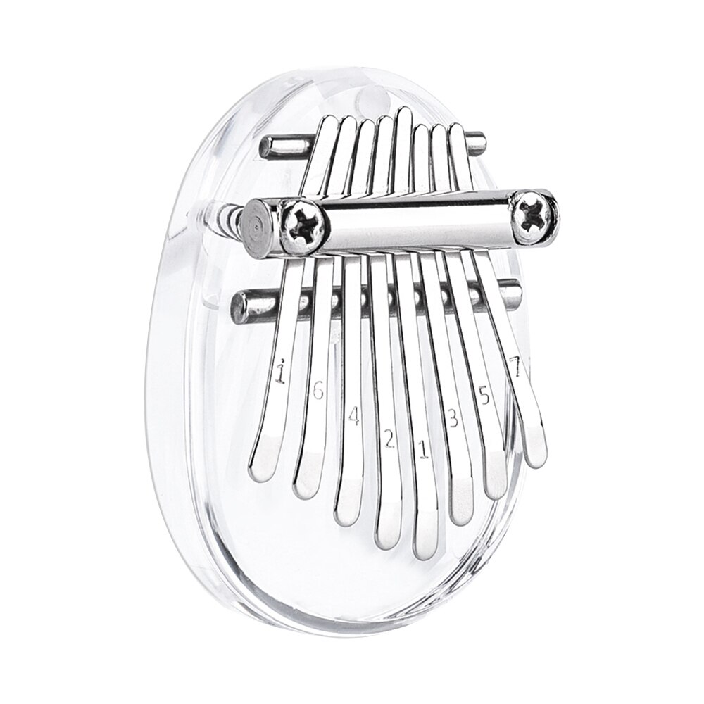 8 Key Kalimba Mini Thumb Piano Finger Piano Transparent Acrylic Finger Keyboard Musical Instrument Keyboard Piano