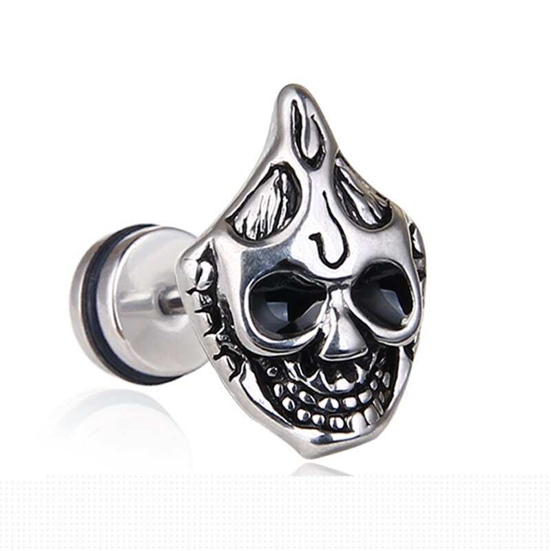 Unisex Vrouwen Mannen Oorbellen Rvs Piercing Nail Schroef Cross Skull Stud Oorbellen Punk Helix Oor Piercings Mode-sieraden: Style 15