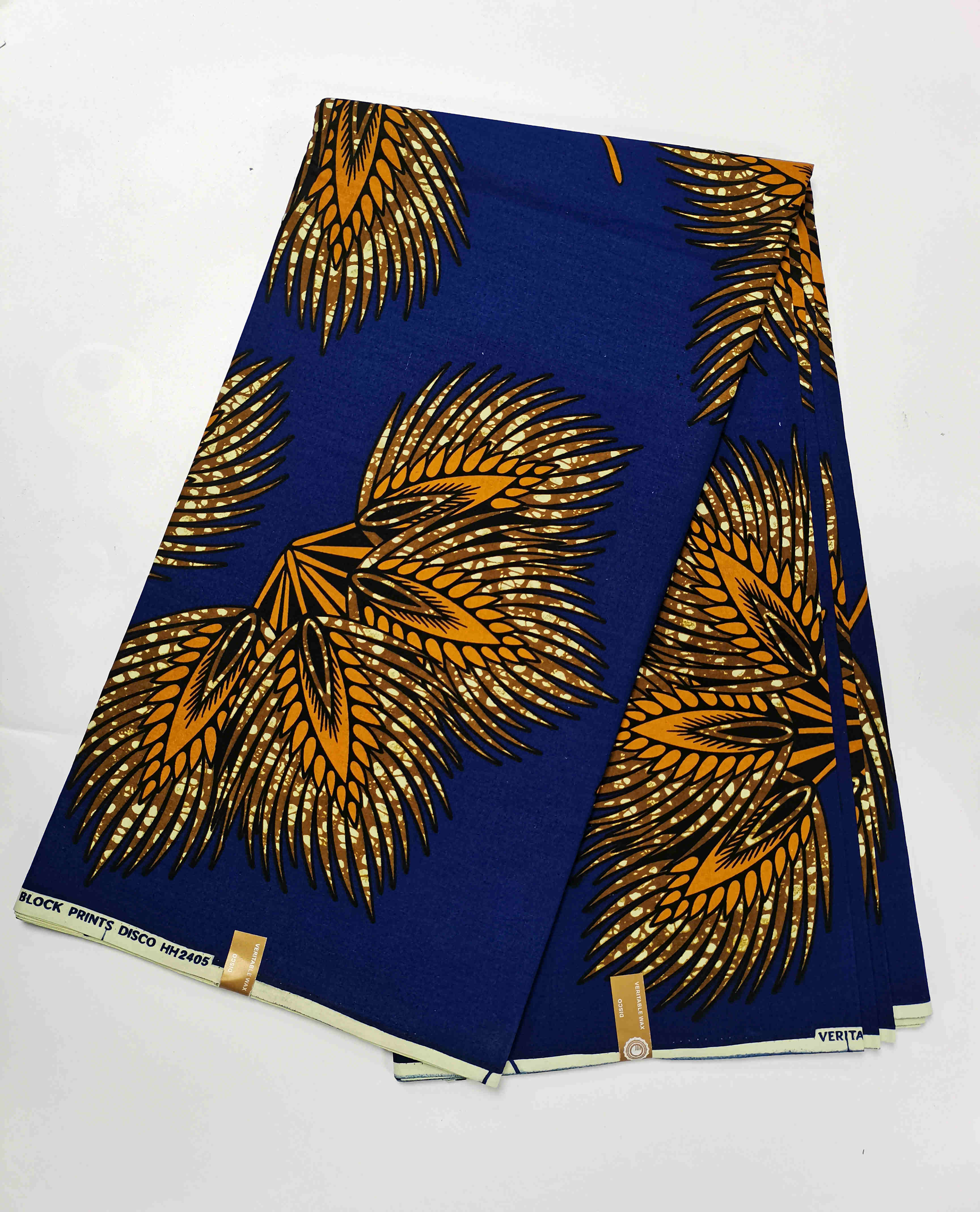 100% Cotton 6 Yard Golden Silver Prints Material African Wax Sewing Fabric Material Ankara Nigerian Style For Dress Bag: 406-11