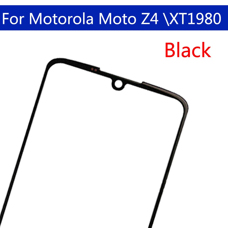 10pcs \ lot Touchscreen Voor Motorola Moto Z4 XT1980 Touch Screen Voorpaneel Glas Lens LCD Buitenste Glas 6.4"