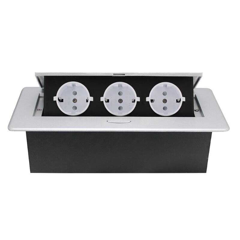 Multimedia Outlet Connection Box Desktop Pop-Up 3 Power Eu Plug Socket Voor Thuis