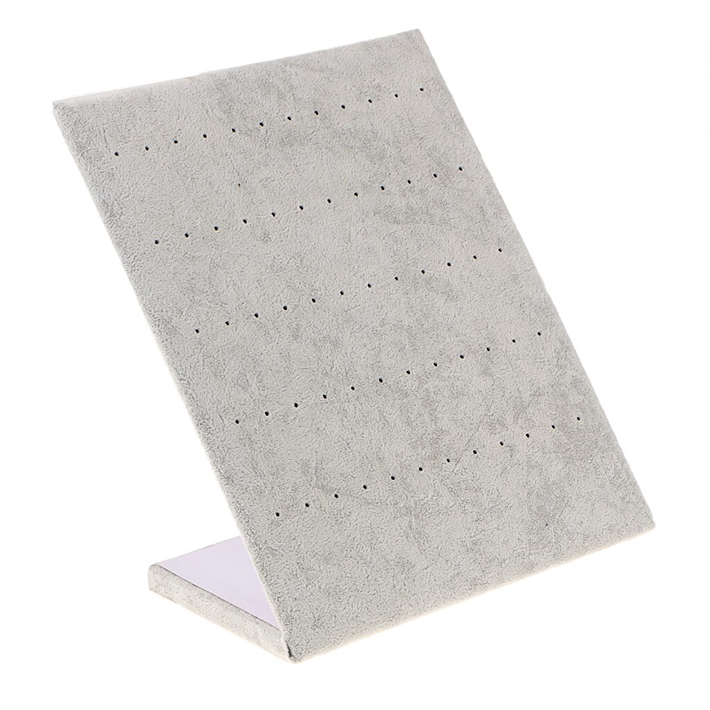 L-formad sammetsbräda 30 par örhänge dinglar dubbhållare display pad smycken förpackning