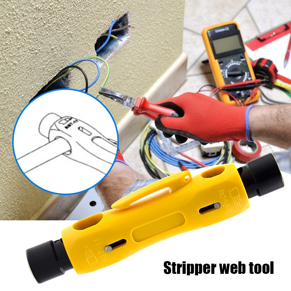 Multifunction Electric Wire Stripper Pen Wire Cable Pen Cutter Rotary RG85/59 Coaxial Cutter Stripping Machine Pliers Hand Tool