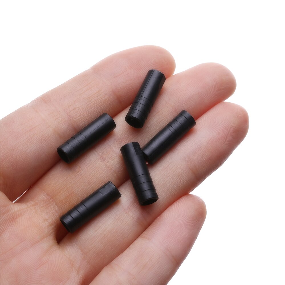 50 bucăți 4/5mm capace de frână/cablu de schimbător din plastic negru pentru bicicletă, frână exterioară, vârfuri de capăt ale cablului, piese de schimb pentru ciclism, accesoriu pentru bicicletă mtb
