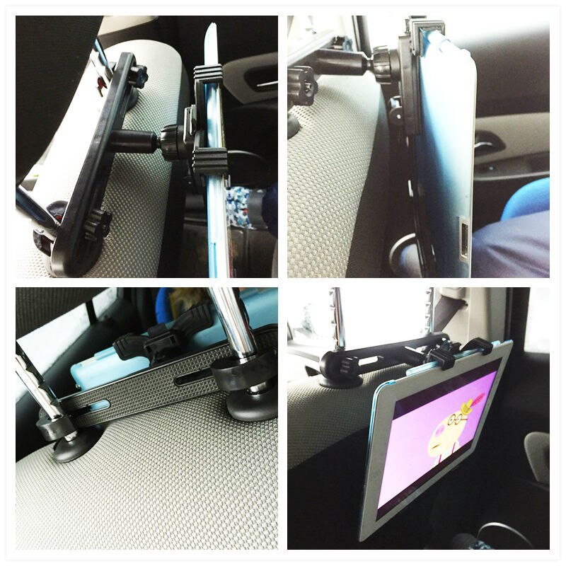 Soporte de tableta para asiento trasero de coche, base de apoyo premium de tablet de 8-11&#39;&#39;/GPS de para poner en reposacabezas de vehículo, triangulación de envíos