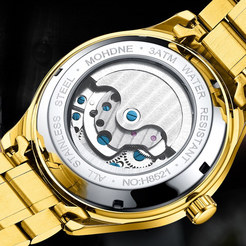 FNGEEN Luxus Männer Automatische Mechanische Uhr Wasserdicht Gold Drachen Uhren Für Männer Edelstahl Tourbillon Relogio Masculino