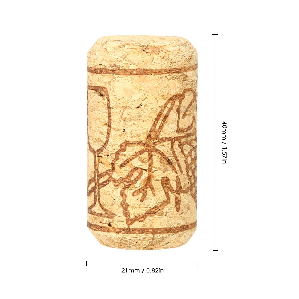 100 Stks/set Wijn Flessenstop 40*21Mm Set Van 100 Stuks Rode Wijn Fles Stop Eiken Rode Wijn fles Stop Eiken Wijn Kurken
