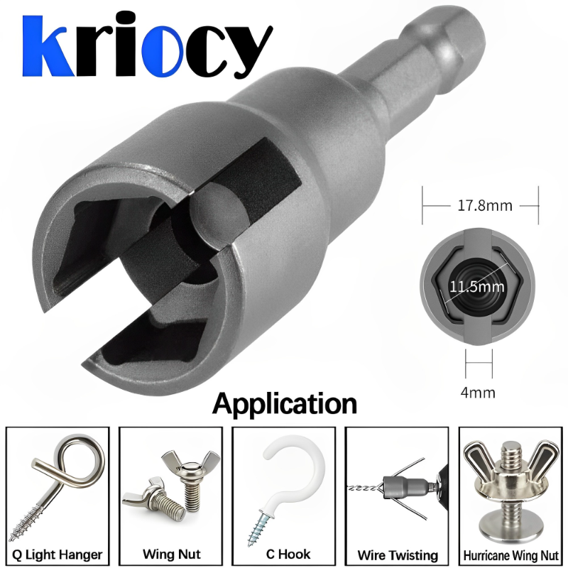 Power Wing Nut Driver Wing Nut Drill Bit Socket Wrench Tool 1/4" Hex Shank for Panel Nuts Screws Eye Electric Screwdriver Tools
