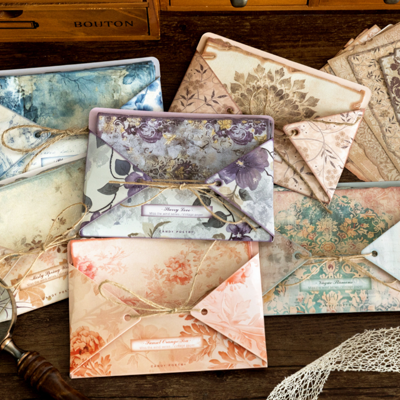 Mr. paper 6 stilar 30 ark/förpackning tunt pappersmaterial papper tankar om vinden serien gör-det-själv-handbok dekorativt bakpapper