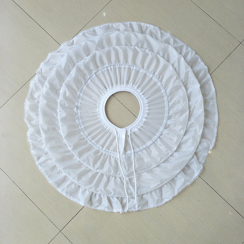 Enaguas blancas de 3 aros para Vestido corto, falda de Ballet, crinolina, cintura elástica ajustable, corte Jupon