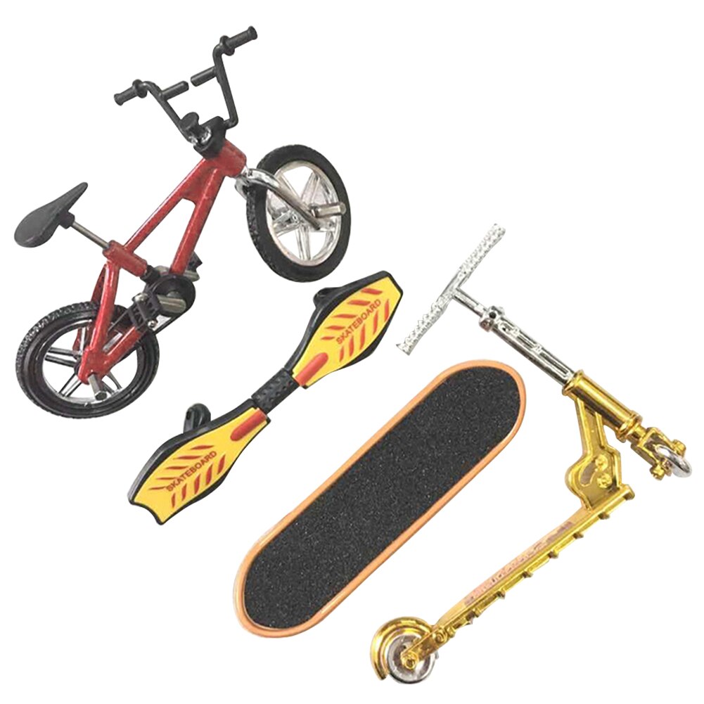 Vélo Scooter bureau fête faveurs amusant jouet éducatif divertissement décor à la maison léger Mini doigt planche à roulettes ensemble alliage: 4