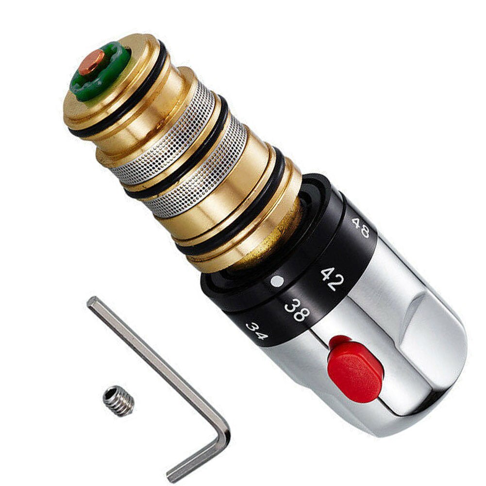 Messing Thermostatische Mengkraan Temperatuurregeling Keramische Klep Voor Zonneboiler Klep Onderdelen Keramische Cartridge Douche