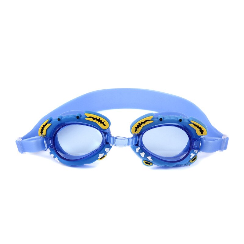 Youyou Children Swimming Glasses Adjustable Eyeglass Belt Nose Swim Goggles Water-proof Anti-fog Frame Pool Blue
