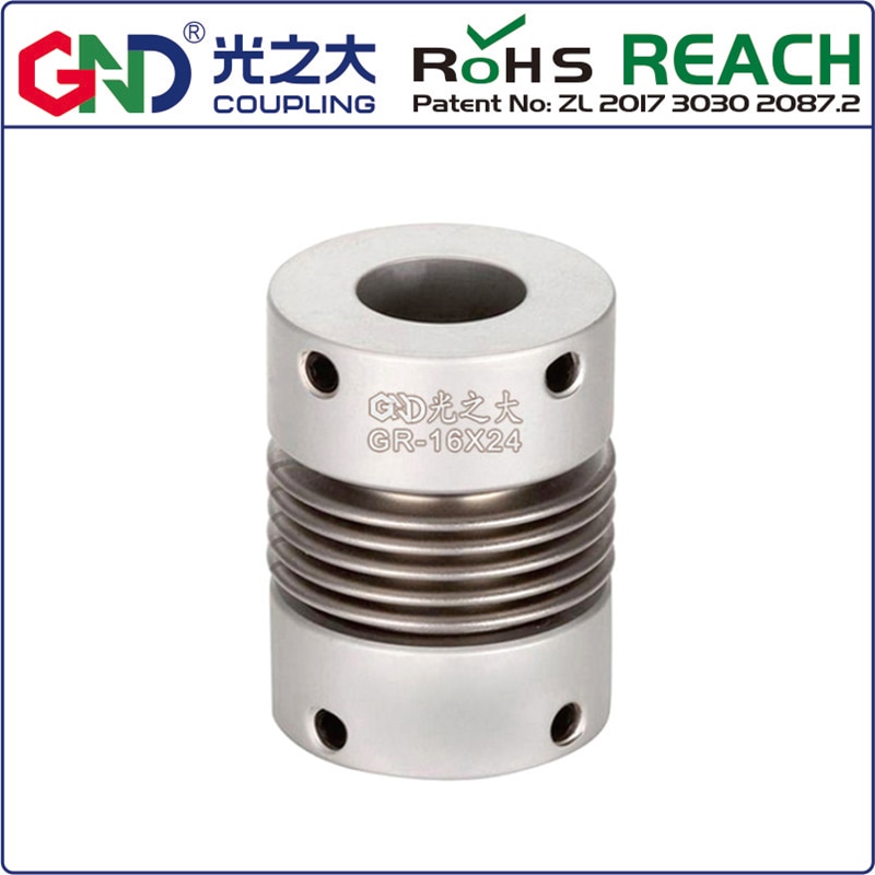 Gr aluminium bælge top serie aksel kobling  d16 to d65mm ;  l27 to l81mm