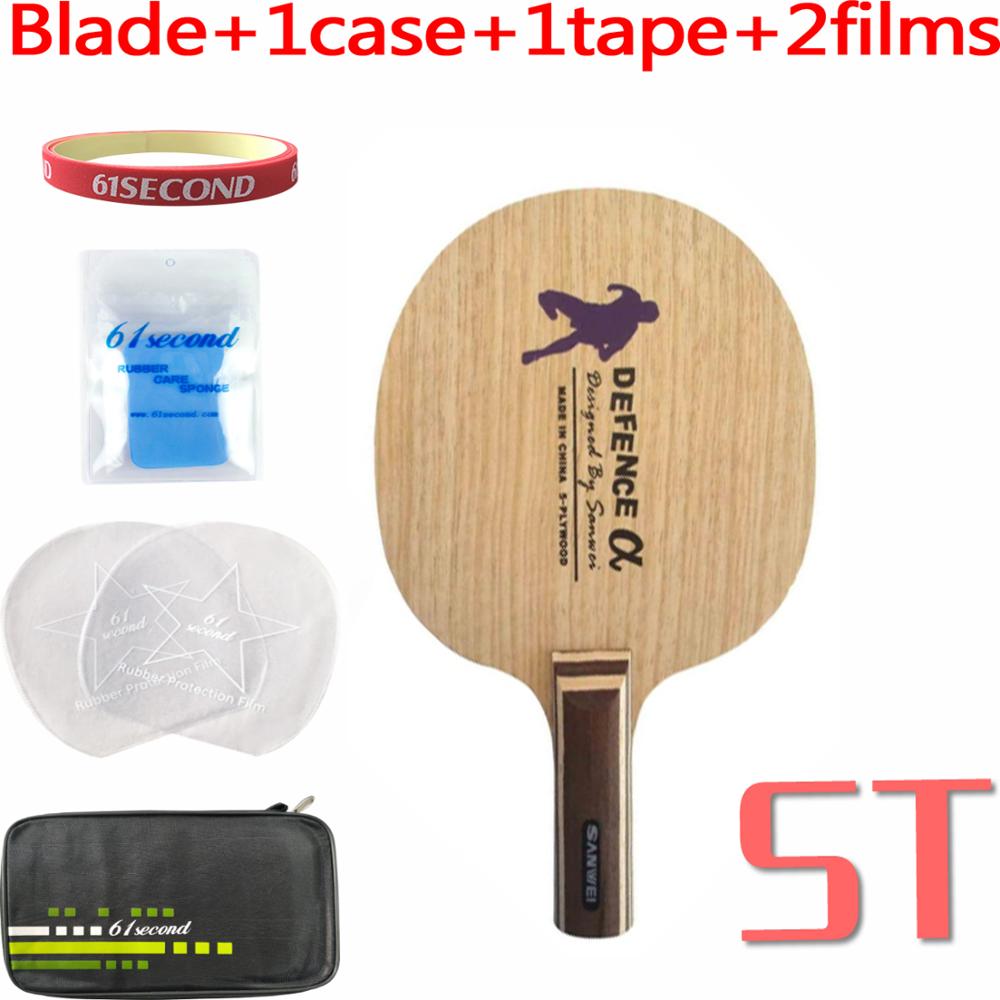 Sanwei-lame de Tennis de Table, Alpha, pour raquette de Ping-Pong: ST with F 1 case