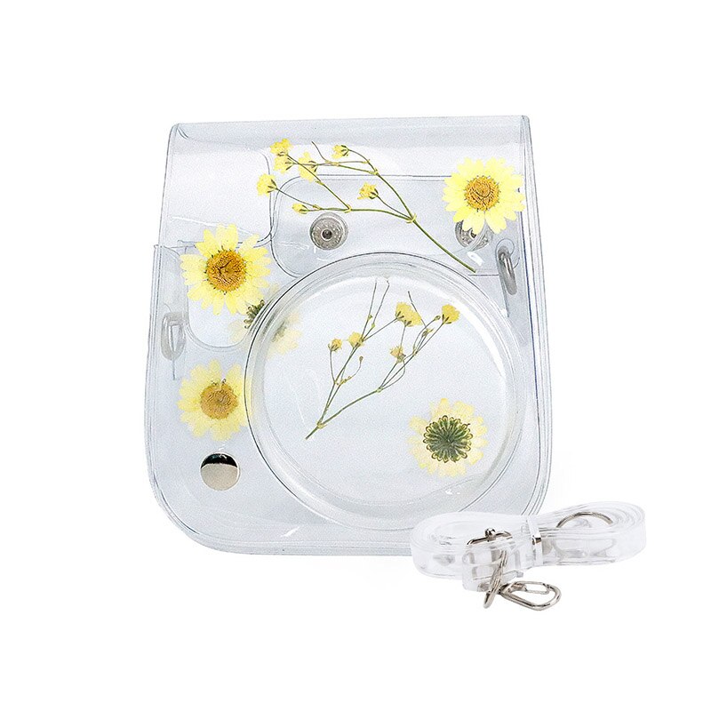 Für Fujifilm Instax Mini 11 9 8 transparent Kamera fallen Schutzhülle Tragen Tasche Abdeckung mit Schulter Gurt: Gelb