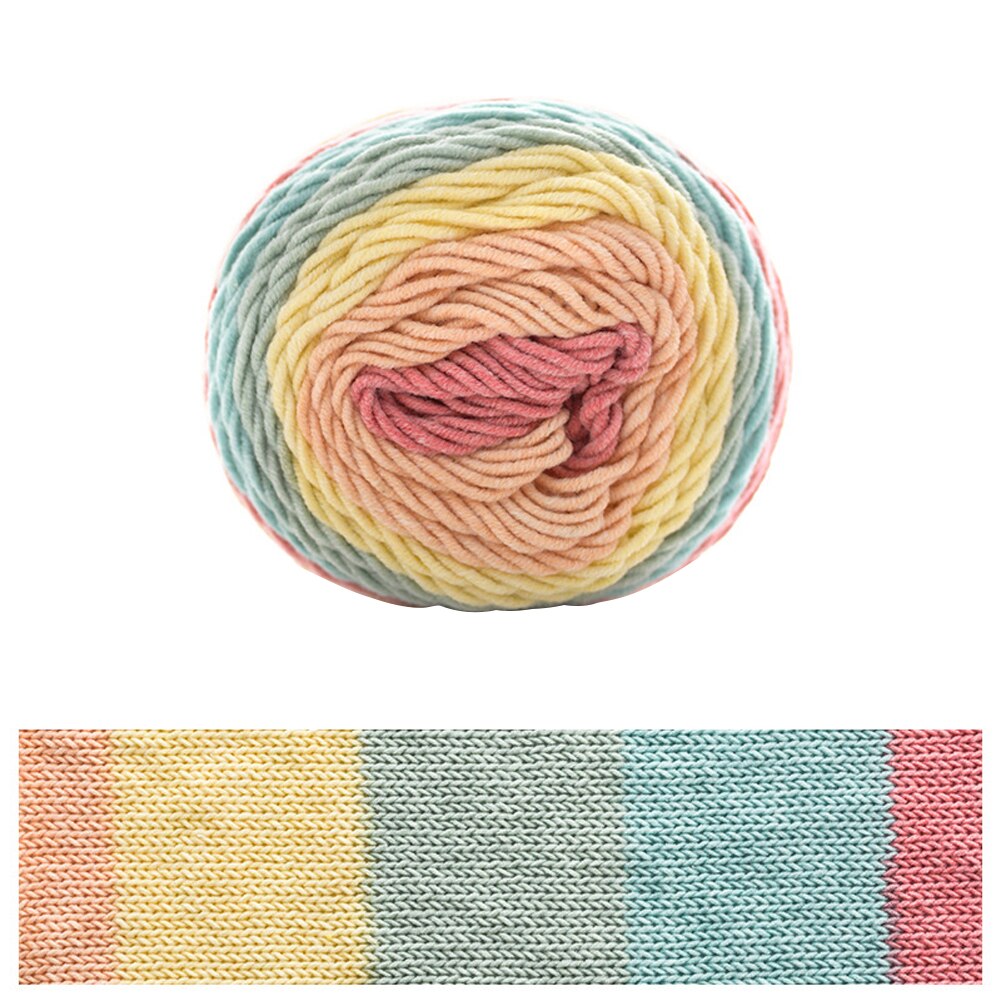 100G Solid/Regenboog Kleur Hand Geweven Katoenen Garen Zachte Gehaakte Dikke Garen Voor Hand Breien Warme Trui sofa Kussen Sjaal Diy: 13
