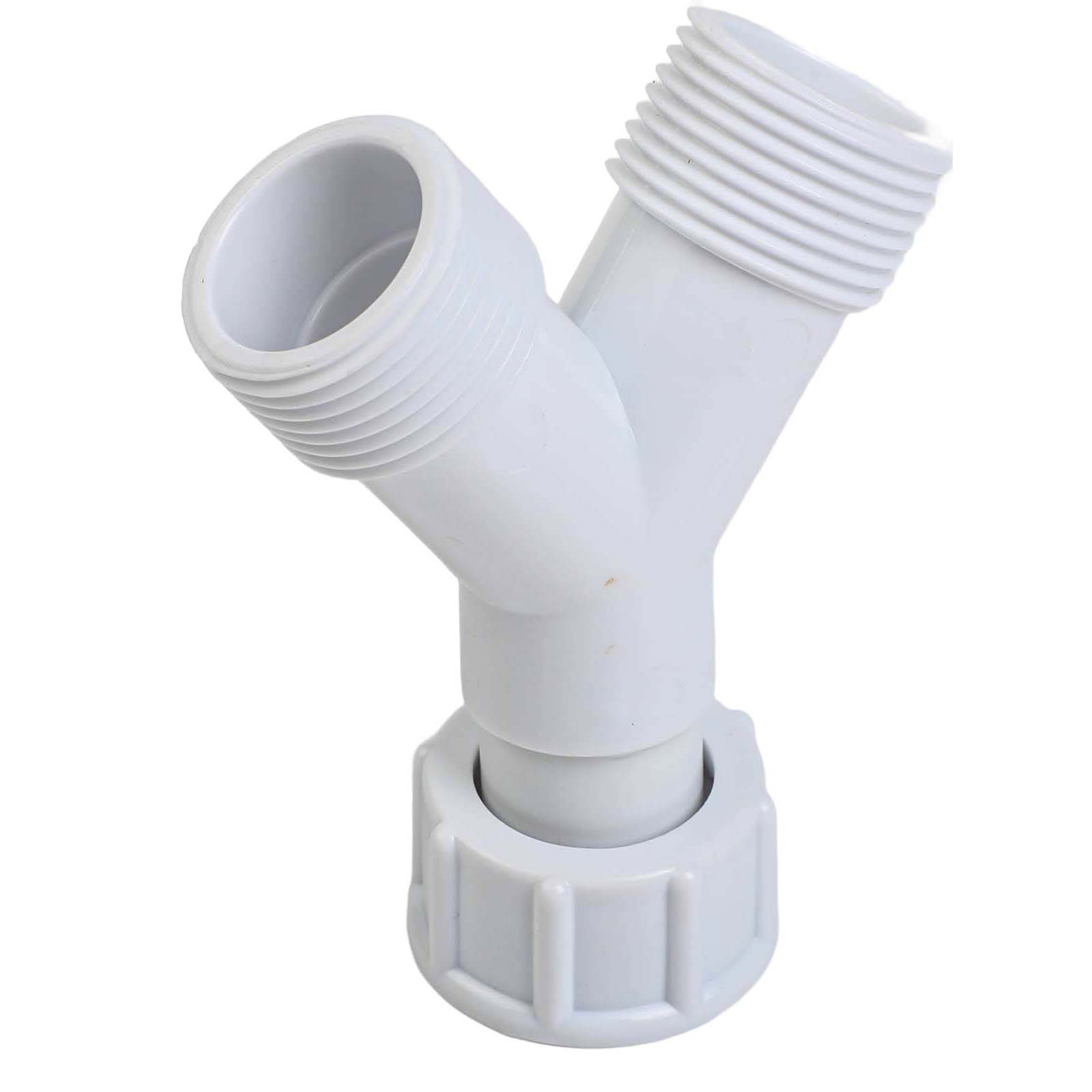 Dishwasher Washing Machine Y Tee Connector Adapter Double Inlet Junction Split With Rubber Seal For Cold Water: Default Title