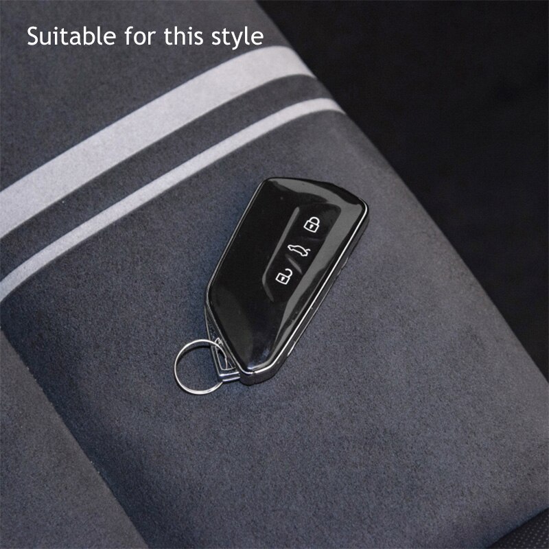 Car Keyless Remote Key Case Smart Key Cover For Seat Keychain Key Fob Cover For VW Golf 8 MK8 Accessories