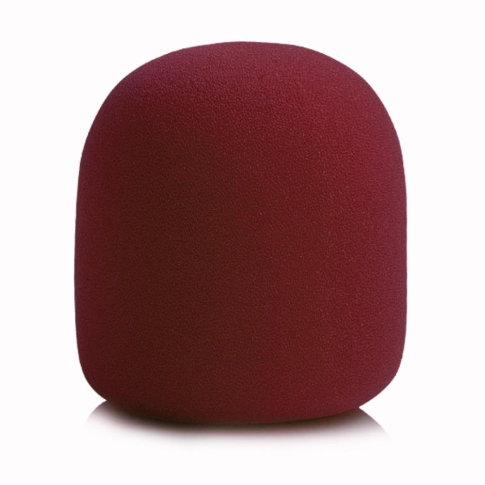 Black Headset Vervanging Handheld Microfoon Mic Grill Voorruit Wind Shield Sponge Foam Cover 3.5X7Cm: Wine Red