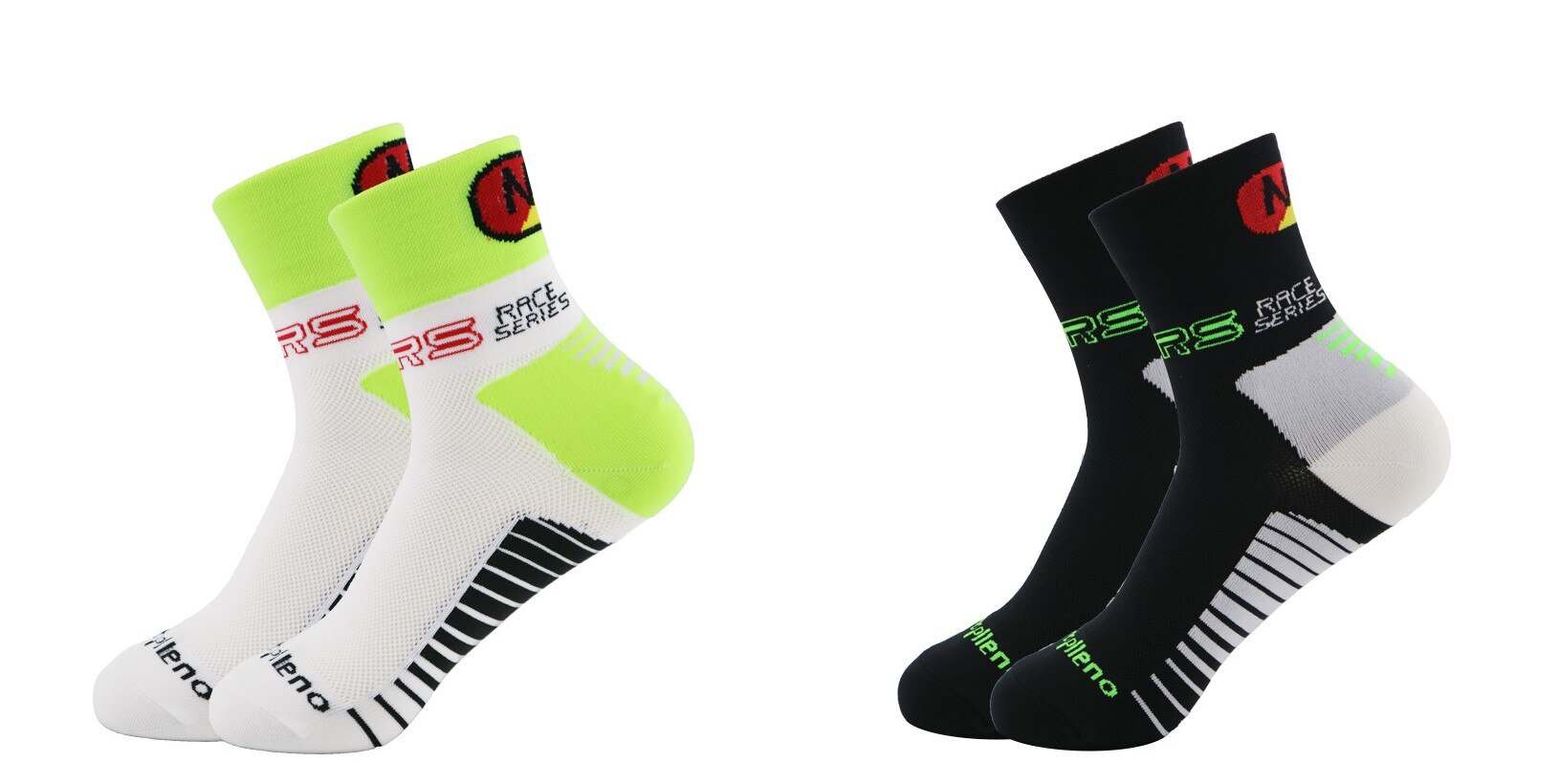 Unisex Sports Socks Riding Cycling Basketball Running Sport Sock Summer Hiking Tennis Ski Man Women Bike Bicycle Slip: Green  