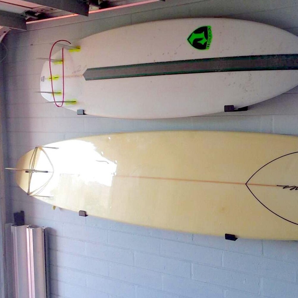 2pcs Surfboard Wall Rack Display Rack Wall-Mounted Surfboard Hanger Black