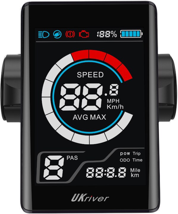 UKS2 Color Display SW900 36V-72V S830 36-60V Speed Digital LCD Display Panel For Electric Bicycle Ebike Waterproof: UKS2 SM Plug
