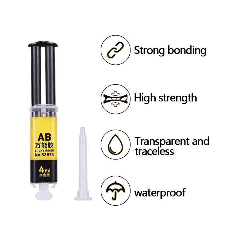 Colle liquide universelle de résine époxyde de colle superbe d'ab de 25ML colle adhésive forte de réparation de ménage pour la colle en verre en plastique de céramique en métal