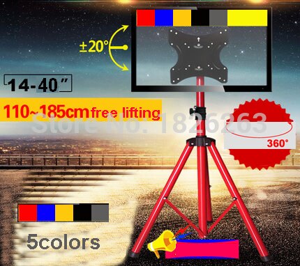 14-40 "ruchomy składany telewizor LCD stojak podłogowy mocowanie telewizora koszyk stojak wystawowy pełnoekranowy statyw TV ładowanie 50kgs Max. VESA 200x200mm