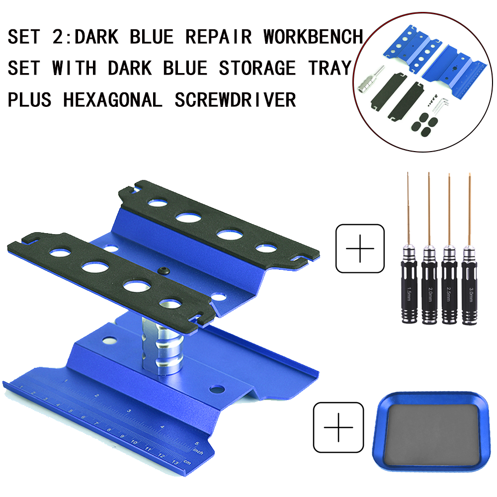 Herramienta de coche RC, soporte de trabajo de elevación, plataforma de montaje, estación de reparación giratoria de 360 grados para coche trepador de Buggy 1/10 1/8